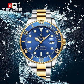 Механични часовници TEVISE, бизнес часовници, мъжки механични водоустойчиви мъжки часовници, автоматизирани часовници за мъже, оригинални луксозни часовници