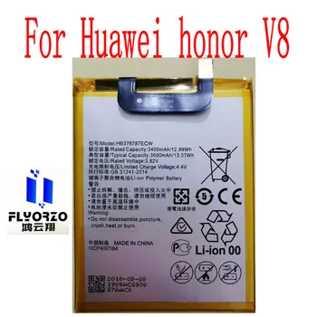 Нов висок клас батерия с капацитет 3400 mah HB376787ECW за мобилен телефон Huawei Honor V8
