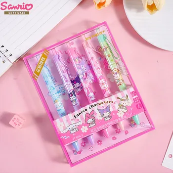 5-40 бр. окачване Sanrio Hello Kitty натиснете 0,5 мм гел писалка кутия за студентски тестове черни училищни аксесоари сладък Kawaii канцеларски материали