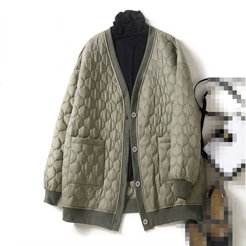 Дамски якета 2023, обикновена, с V-образно деколте, с обикновен ръкав, за почивка, с джоб, вълнена дамско палто, нова горна дреха