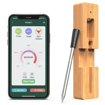 Безжичен Bluetooth-съвместими термометър за месо, дистанционни цифрови кухненски инструменти, интелигентен дигитален термометър за барбекю, инструмент за готвене
