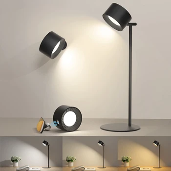 Светодиодна настолна лампа USB акумулаторна лампа с регулируема въртяща се на 360 ° преносимо сензорно управление 3 режима на осветление за дома офиса спални